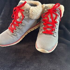 Women's Cole Haan Zerogrand Waterproof Hike Sherling/Suede Boots Size 7B